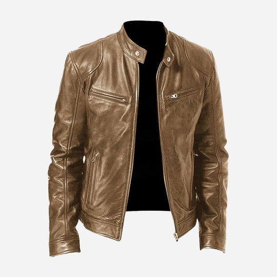 Stylische Moto-Lederjacke