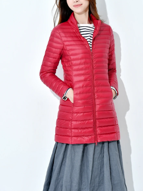 Damen Leichte Daunenjacke Tailliert