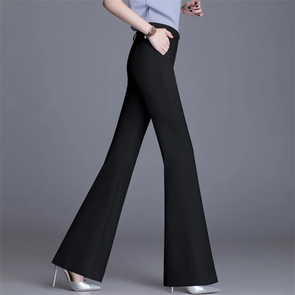 Elegante Enganliegende Hohe Taille Flared Hosen
