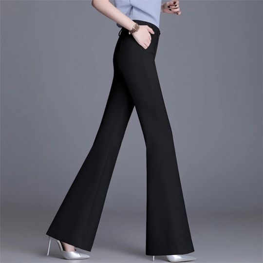 Elegante Enganliegende Hohe Taille Flared Hosen