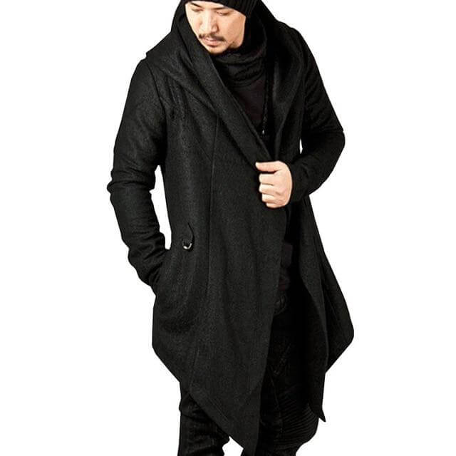 Herren Kapuzenjacke mit unregelmäßigem Saum