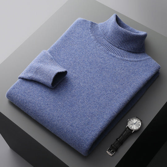 Herren-Wollpullover, Rollkragen, 100% Wolle