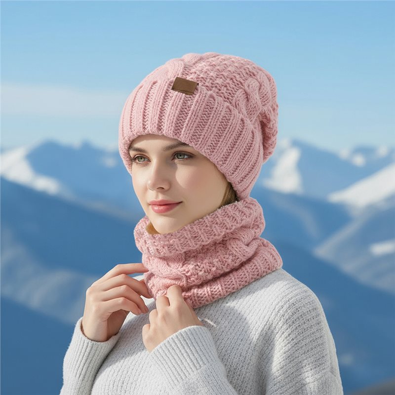 Winter-Set: Strickmütze und Schal