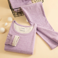 Wolle Seide Set Damen Violett