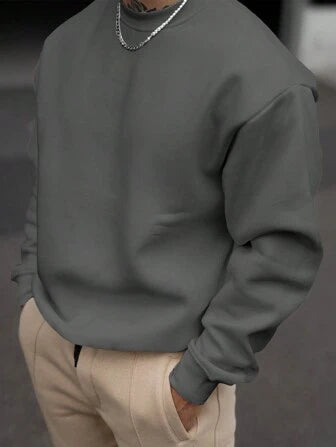 Herren Sweatshirt mit Rundhalsausschnitt