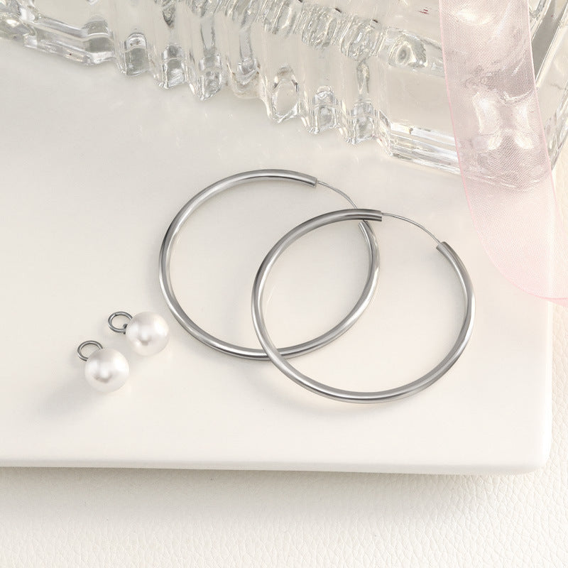 Damen Ohrhänger mit elegantem Perlenanhänger Shop Nory