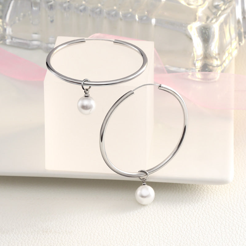 Damen Ohrhänger mit elegantem Perlenanhänger Shop Nory