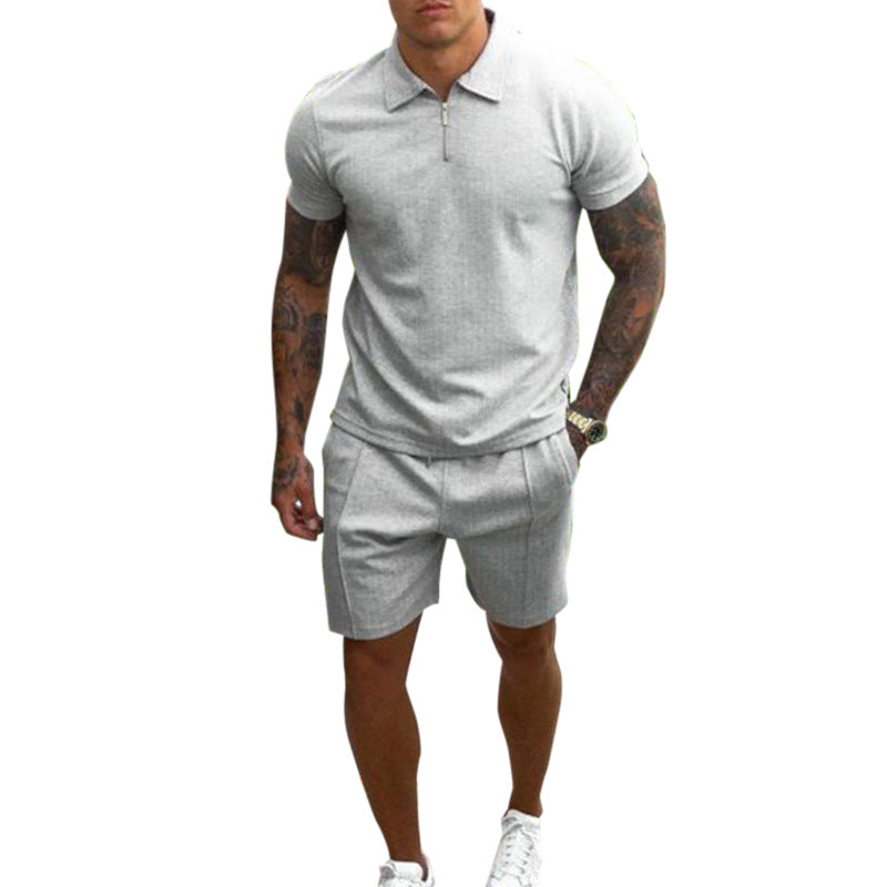 Herren Poloshirt und Shorts Set