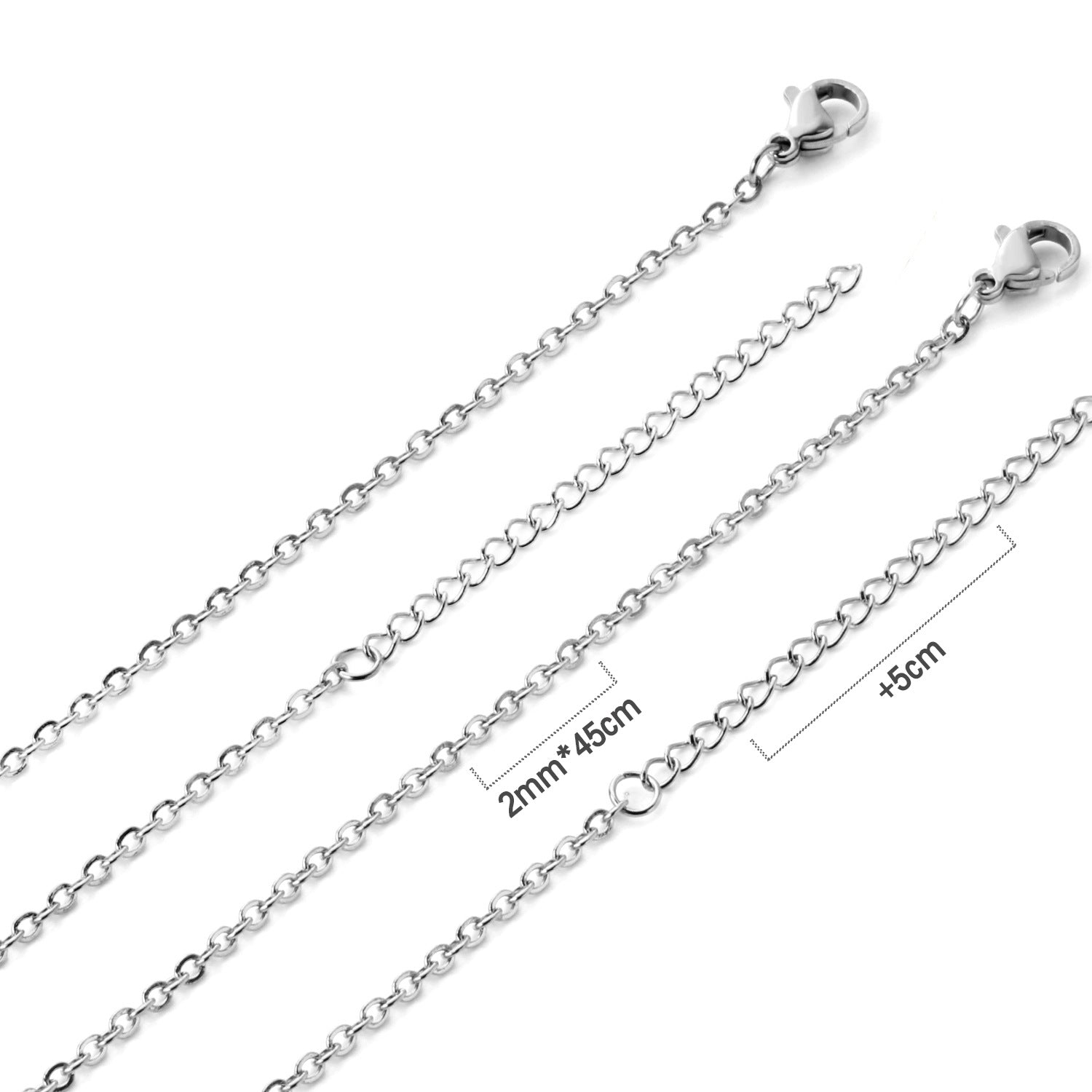 Damen Edelstahl Kette mit verstellbarem Verschluss Shop Nory