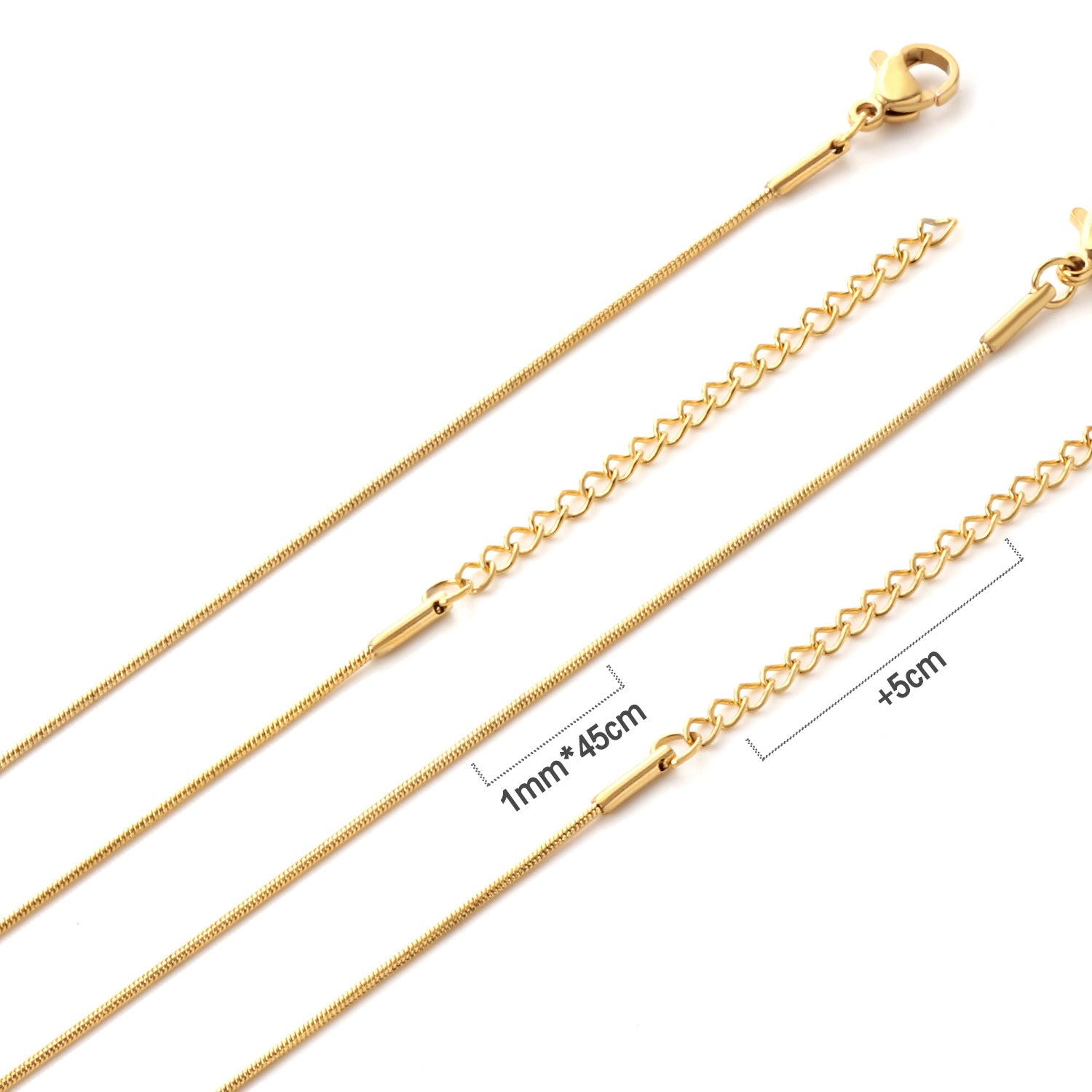 Damen Edelstahl Kette mit verstellbarem Verschluss Shop Nory