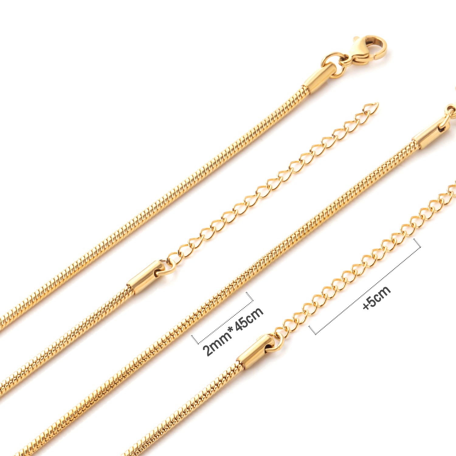 Damen Edelstahl Kette mit verstellbarem Verschluss Shop Nory