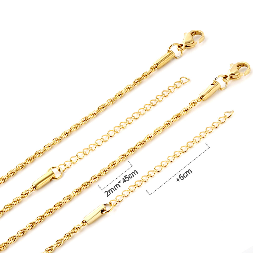 Damen Edelstahl Kette mit verstellbarem Verschluss Shop Nory