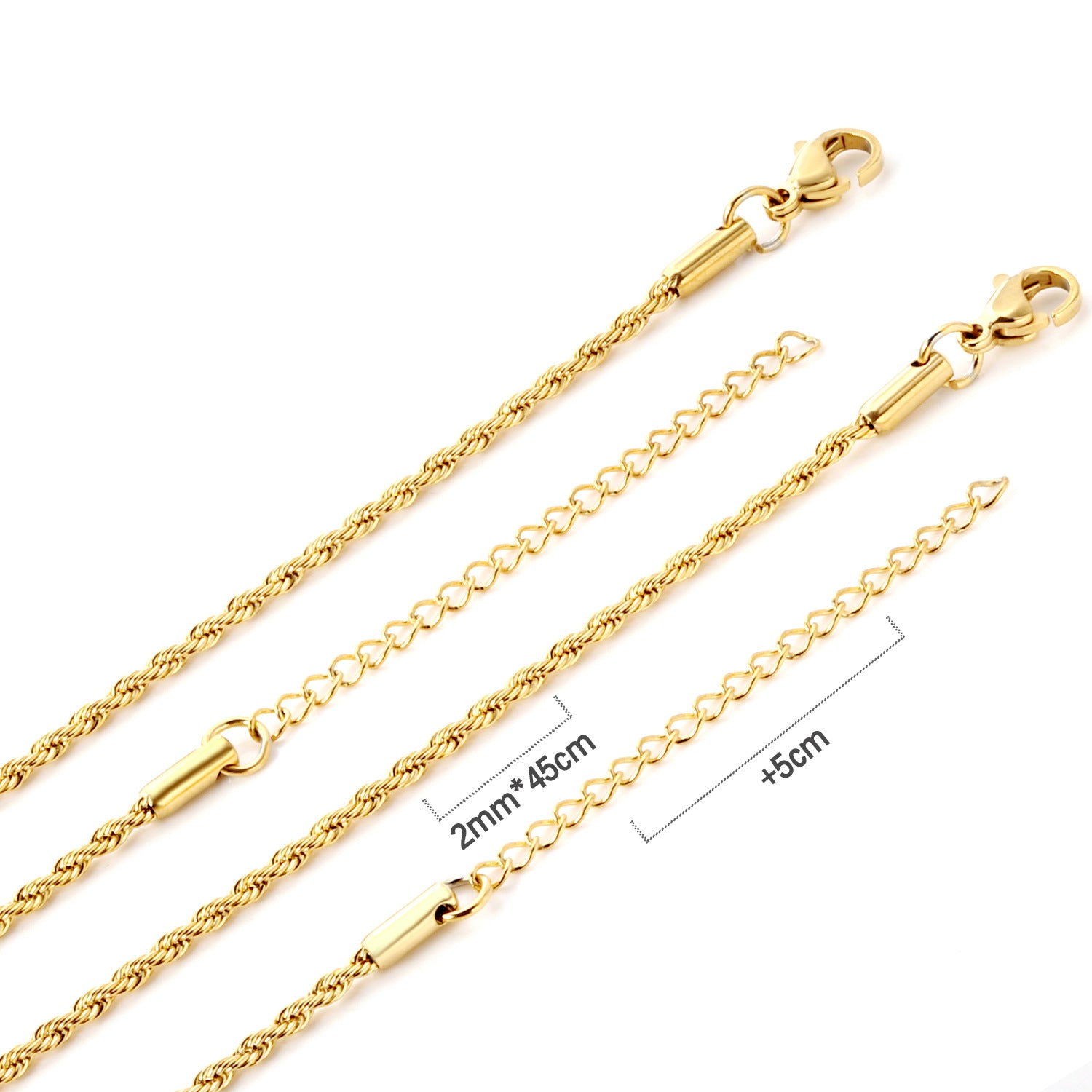 Damen Edelstahl Kette mit verstellbarem Verschluss Shop Nory