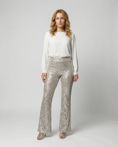 Glamouröse Herbst Paillettenhose