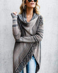 Shopnory | Damen Quaste Strickjacke Warm