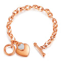 Damen Armband mit herzförmigem Anhänger und funkelnden Zirkonia Shop Nory
