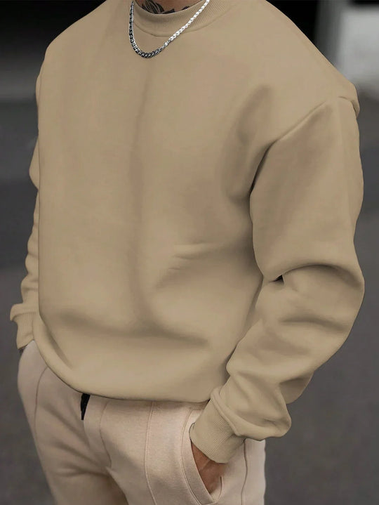 Herren Sweatshirt mit Rundhalsausschnitt