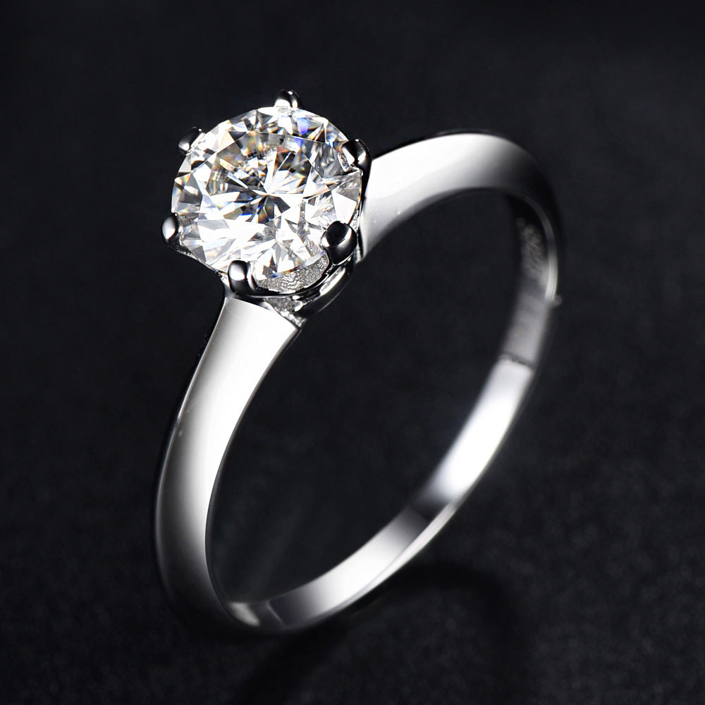Damen eleganter Solitaire-Ring mit hochwertigem Zirkonbesatz Shop Nory