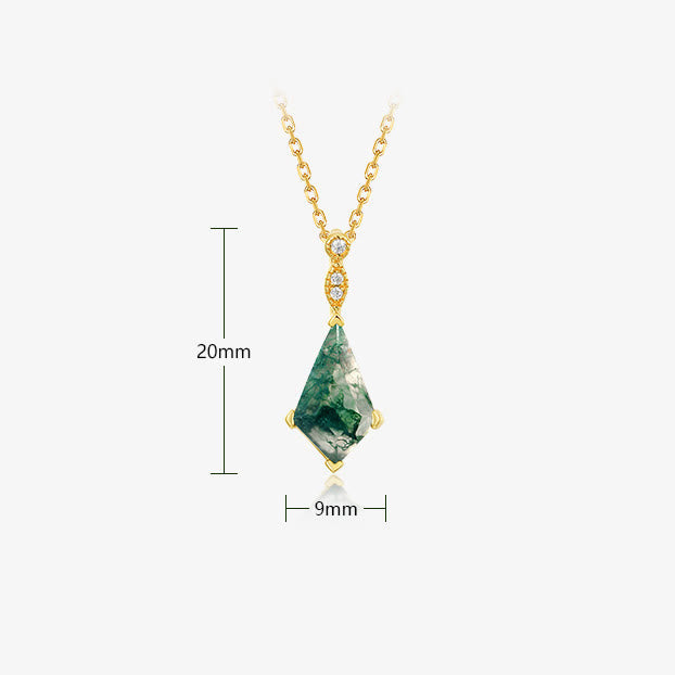 Moosachat- und Weißzirkon-Schmuckset – Lana | Shop Nory