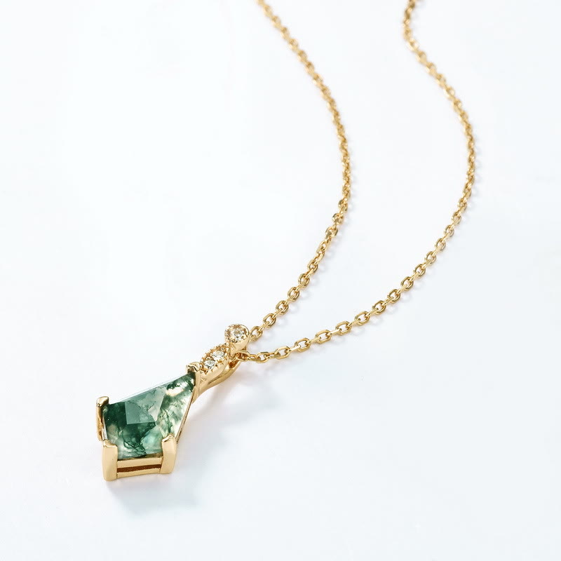 Moosachat- und Weißzirkon-Schmuckset – Lana | Shop Nory