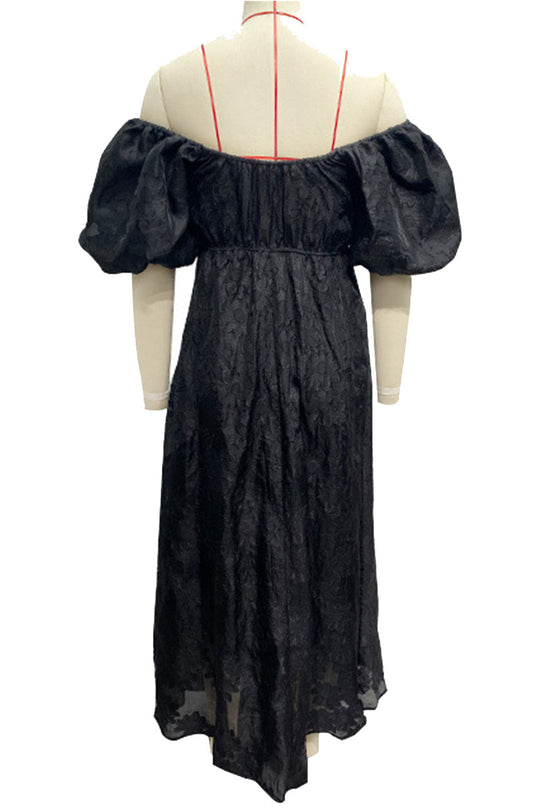 Tägliches Gerafftes Off-Shoulder Ballkleid mit Kurzen Ärmeln - 3 Farben