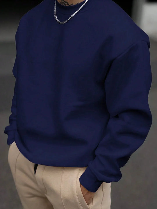 Herren Sweatshirt mit Rundhalsausschnitt