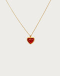 Rote Stein Herz Halskette | Shop Nory