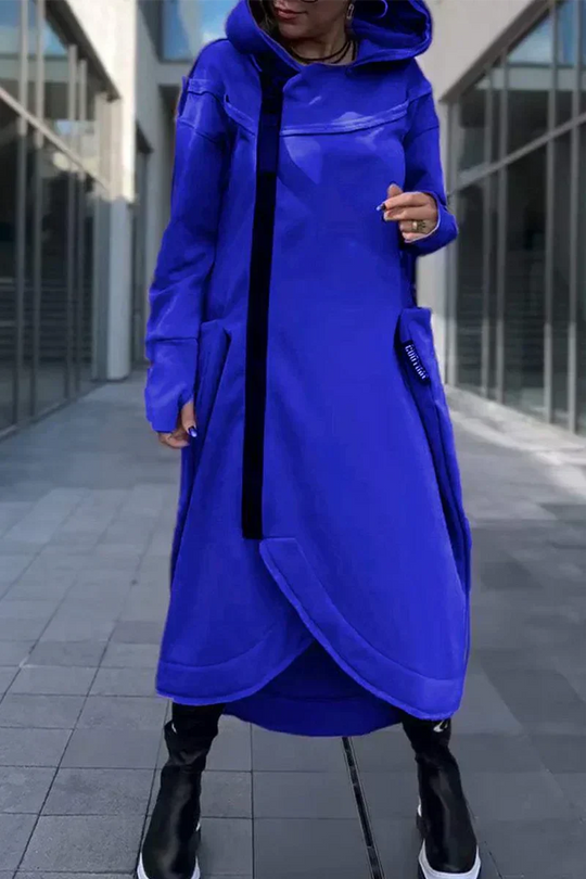 Langes Hoodie-Kleid mit Modernem Schnitt