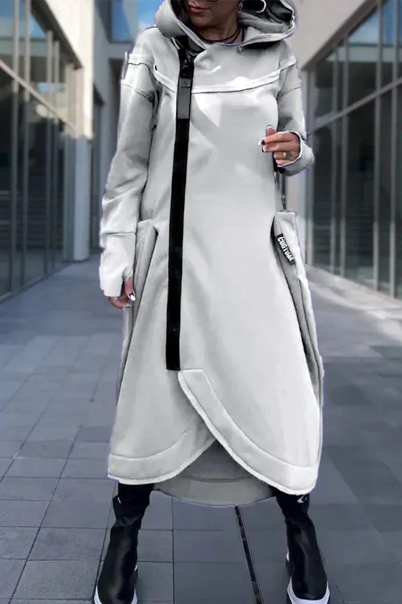 Langes Hoodie-Kleid mit Modernem Schnitt