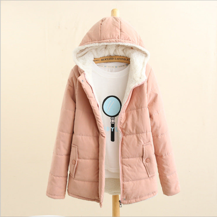 Damen Gepolsterte Winterjacke mit Teddyfutter und Kapuze Shop Nory