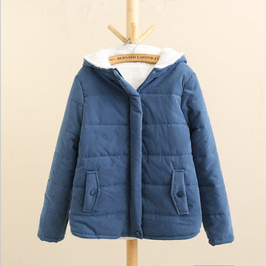 Damen Gepolsterte Winterjacke mit Teddyfutter und Kapuze Shop Nory