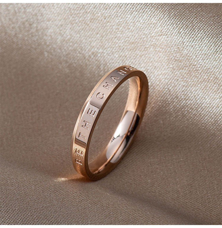 Damen personalisierter Statement-Ring mit gravierter Botschaft Shop Nory