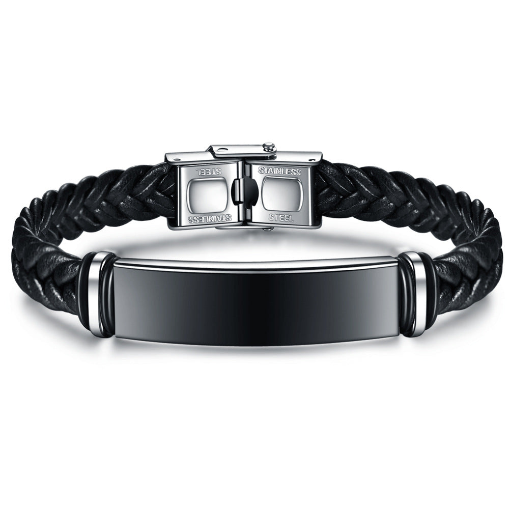 Herren geflochtenes Armband mit verstellbarem Edelstahlverschluss Shop Nory