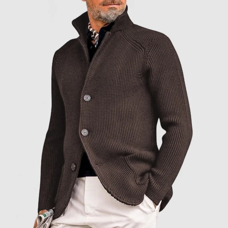 Stilvolle Herrenjacke Mit Stehkragen