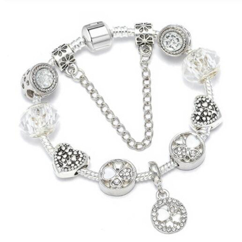 Pfirsichblüten Charme Armband