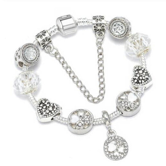 Pfirsichblüten Charme Armband