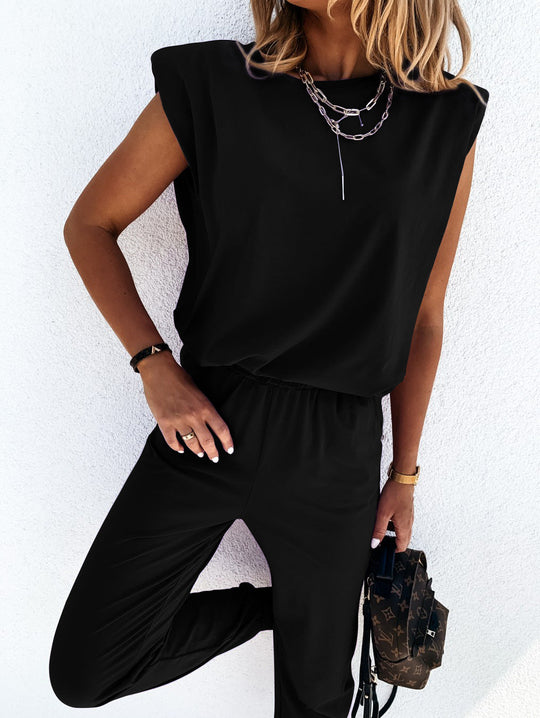 Damen lässiger Jumpsuit mit weichem, elastischem Material und modischem Cut
