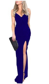 Damen Glamouröses Abendkleid mit seitlichem Schlitz und elegantem Ausschnitt
