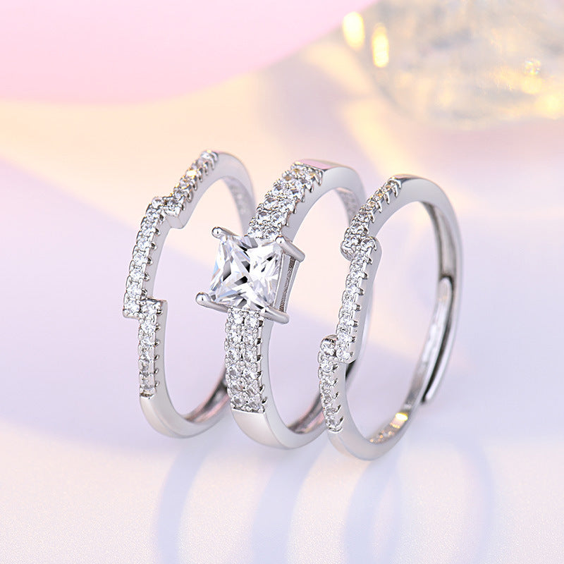 Damen Verlobungsring mit funkelndem Zirkonia-Besatz und elegantem Design Shop Nory