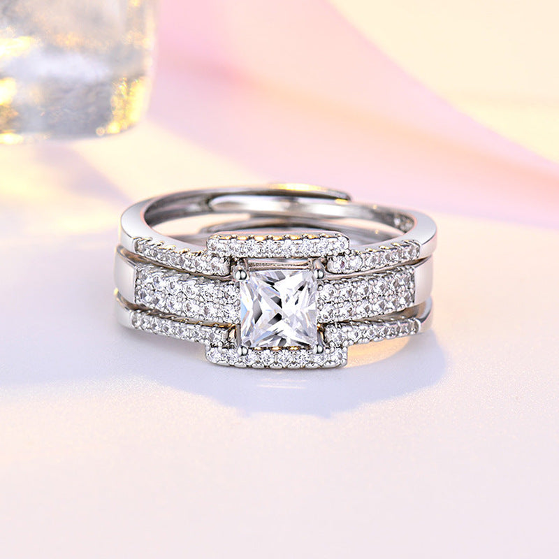 Damen Verlobungsring mit funkelndem Zirkonia-Besatz und elegantem Design Shop Nory