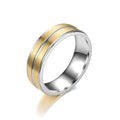 Herren Ring mit zwei eleganten Oberflächenstrukturen und feinen Akzenten Shop Nory
