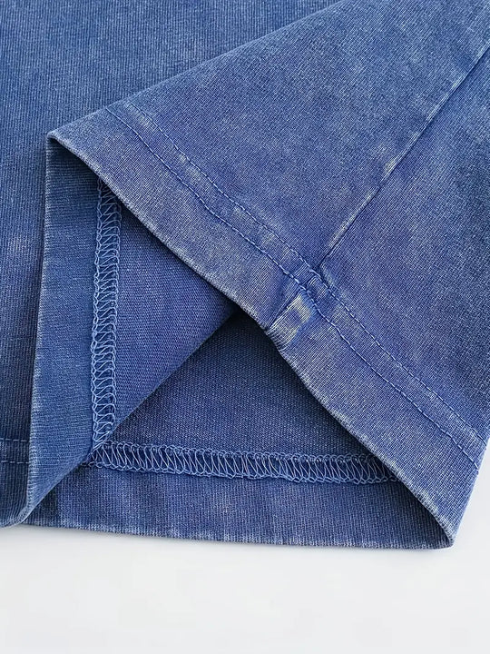 Baumwoll-T-Shirt mit Rundhalsausschnitt