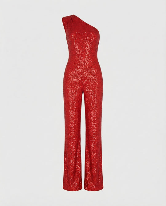 Moderner Pailletten Jumpsuit Damen
