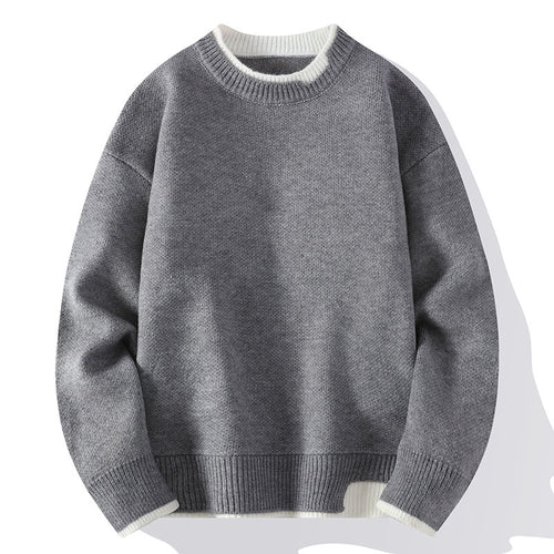 Herren-Strickpullover in Fake-Layer-Optik, modisch und bequem