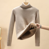 Khaki Stehkragen Fleece