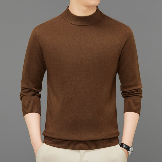 Herren-Strickpullover mit Stehkragen