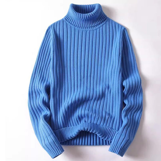 Herren-Strickpullover aus Baumwolle mit Stehkragen