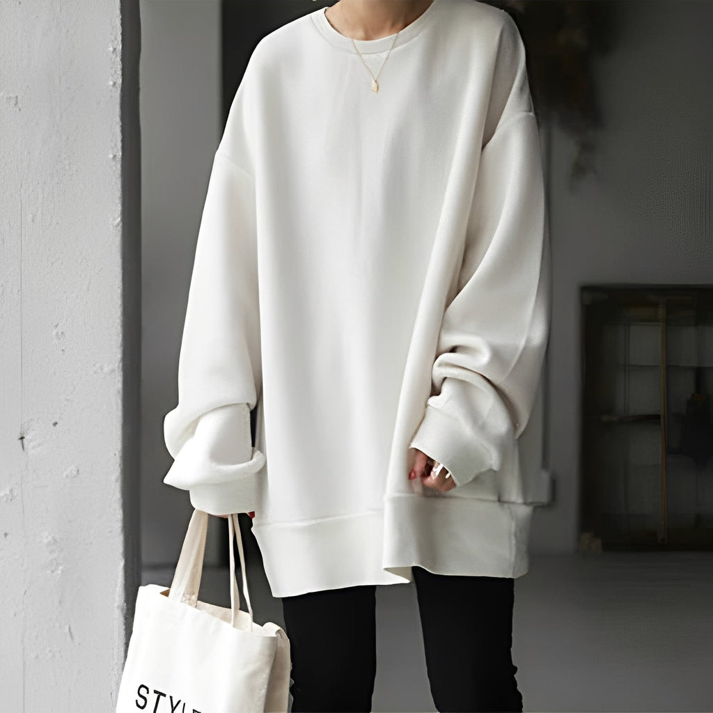 Shopnory | Weiter Damenpullover mit Lockeren Schultern