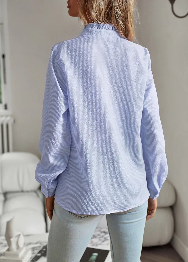Bluse mit Rüschendetails Leicht und Stilvoll Femininer Touch