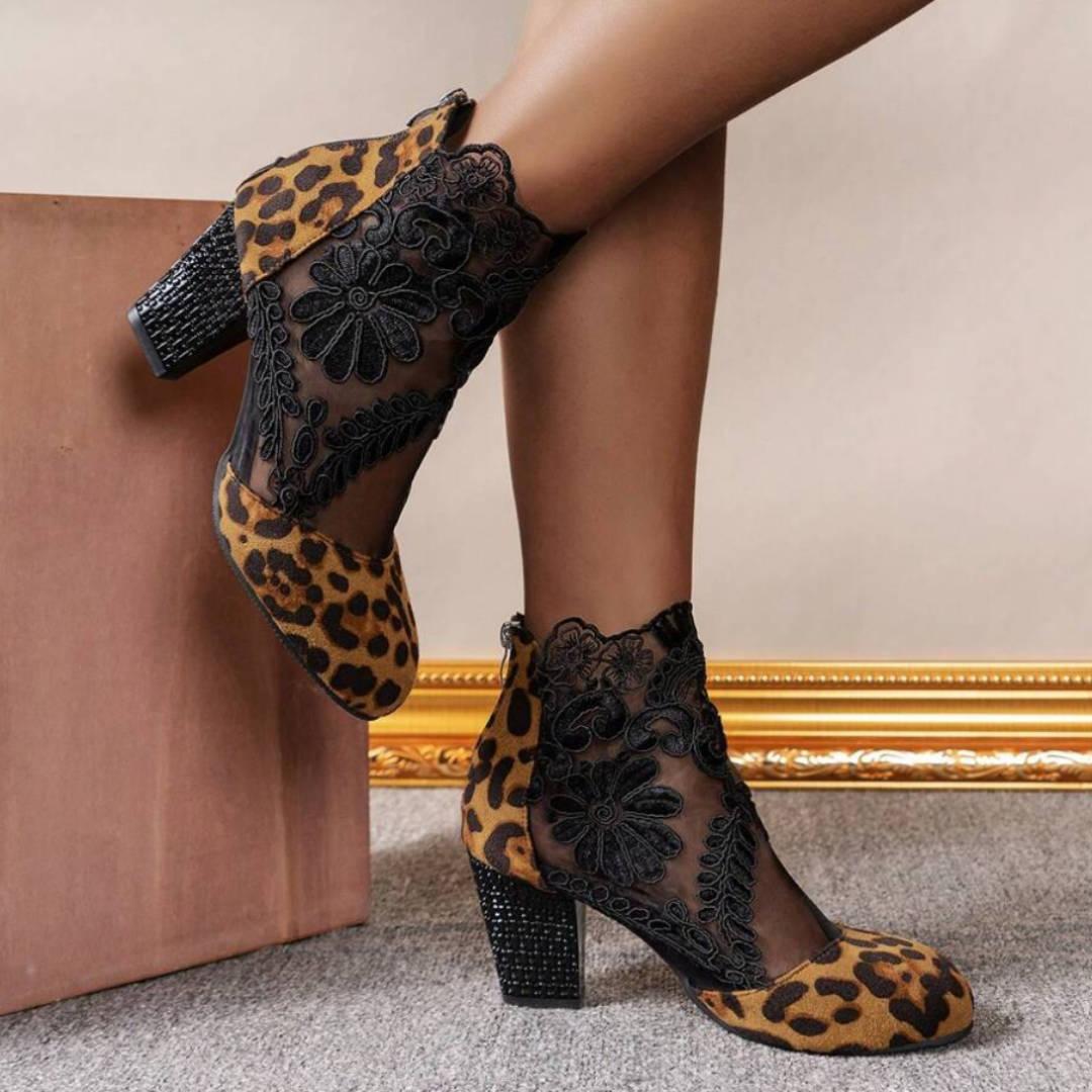Bestickte High-Heel-Stiefel - Trendy Footwear